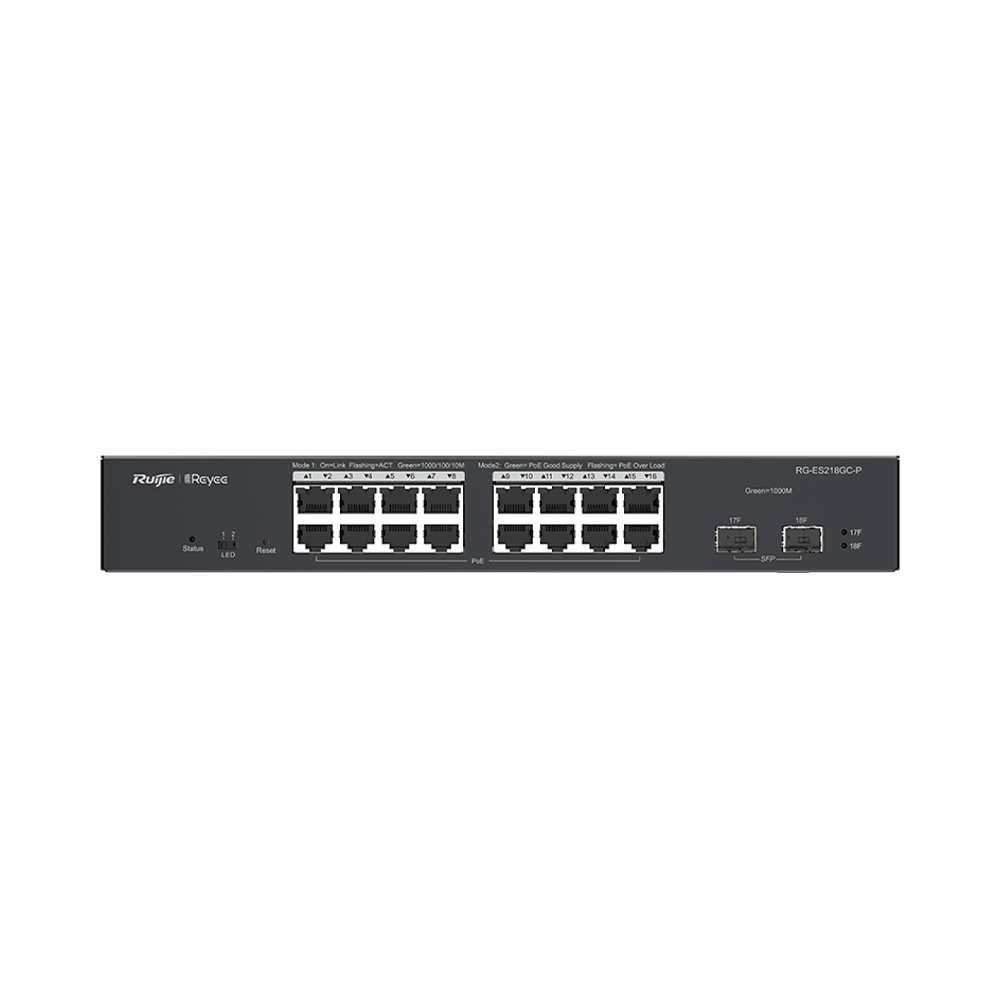 18-Port Gigabit PoE Switch RG-ES218GC-P