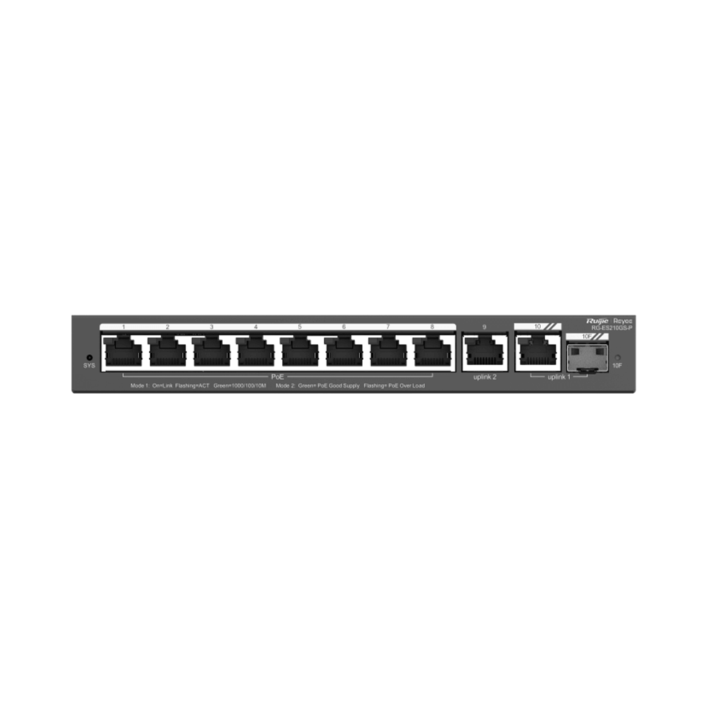 10-Port Gigabit Switch RG-ES210GS-P