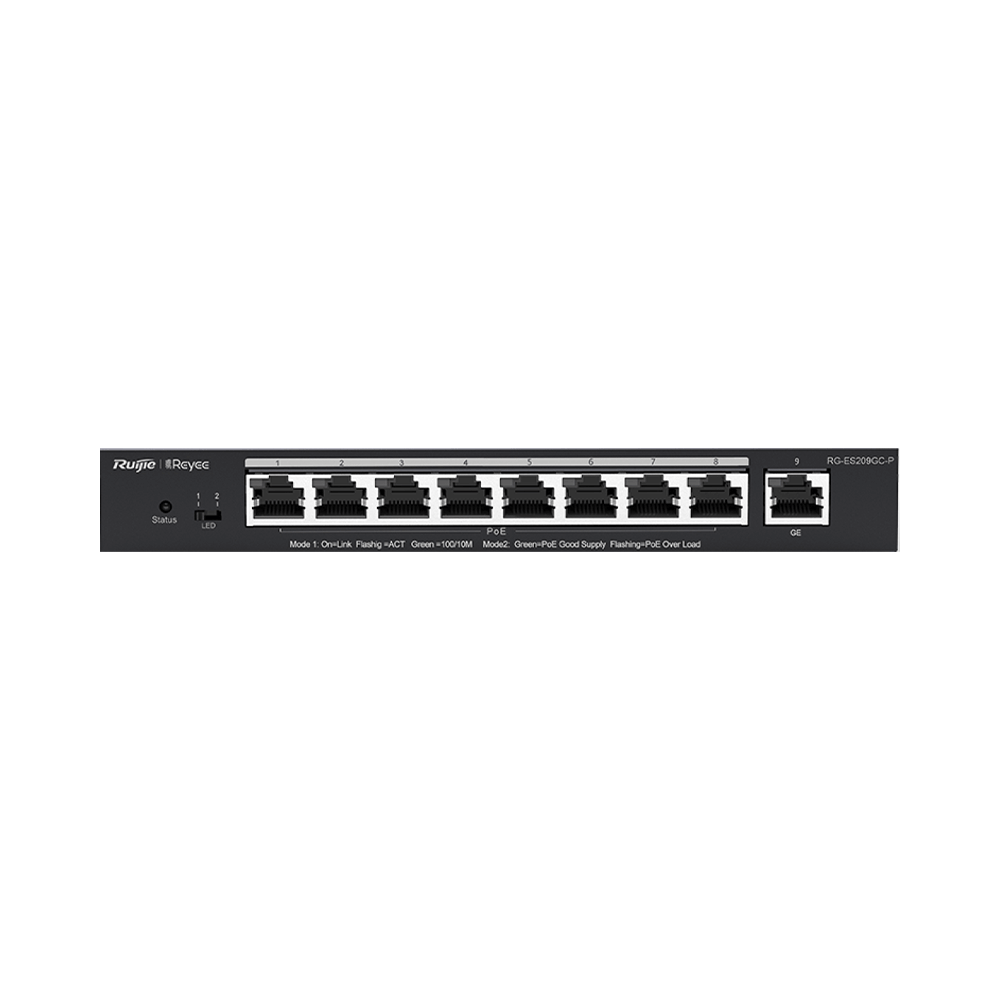 Switch 9-Port Gigabit PoE RG-ES209GC-P