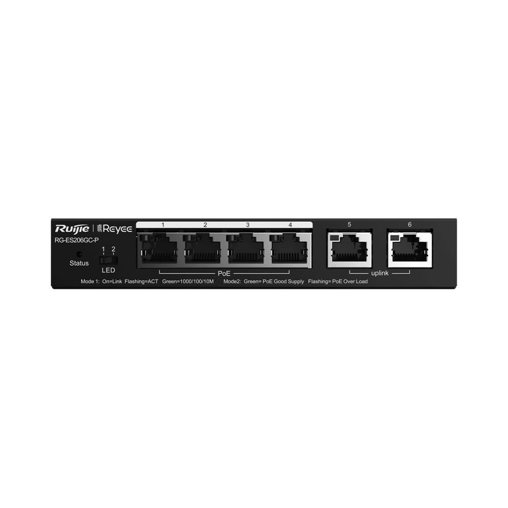 6-Port Gigabit PoE Switch  RG-ES206GC-P