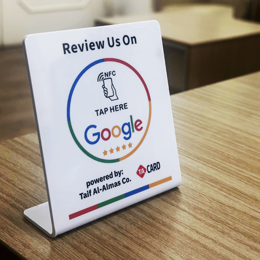 Google Maps Rating Stand with NFC Technology